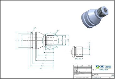 cnc turning job drawing